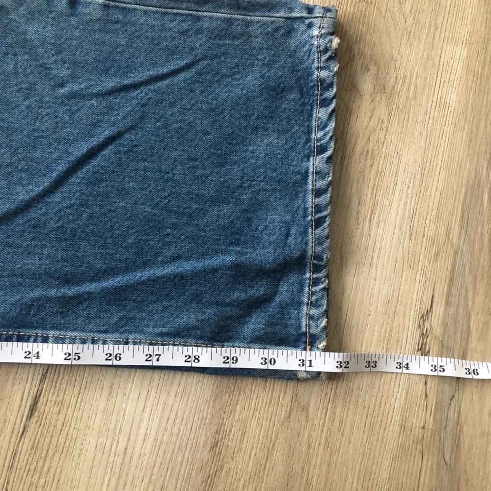 Zara Blue Flare & Wide Leg Denim Jeans Size 4 Cropped Fit Ankle - Picture 11 of 11